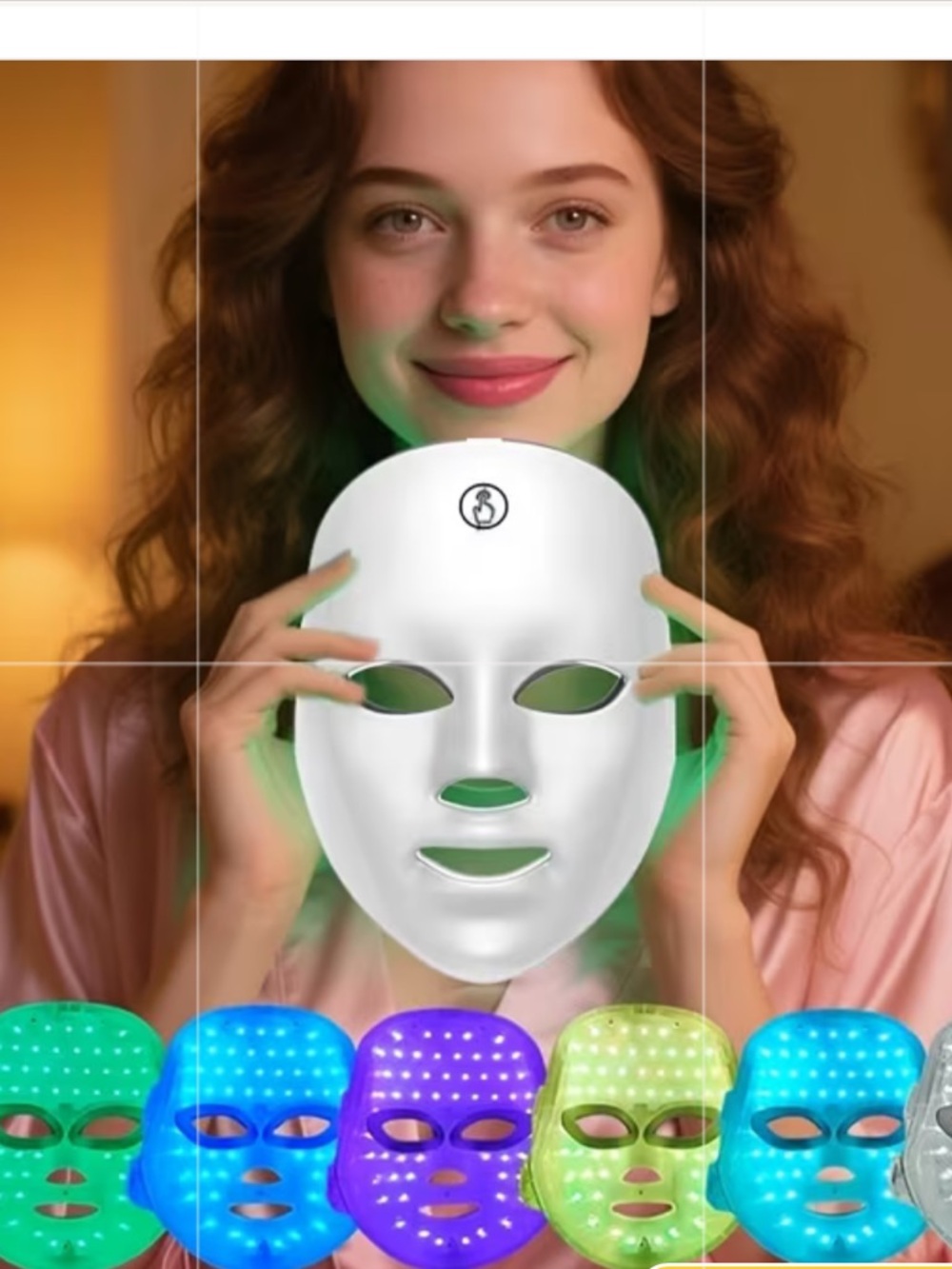 🔴🟣🟡🔵 WHITE 96 LED BEADS FACIAL SKINCARE MASK ~ CORDLESS❗️ 🔵🟡🟣🔴 - Picture 7 of 7